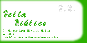 hella miklics business card